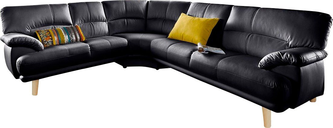 TRENDMANUFAKTUR Polsterecke Cecilia, italienisches Designsprache, modern und komfortabel, L-Form, toller Sitzkomfort und bequeme Armlehnen – Bild 2 von 5
