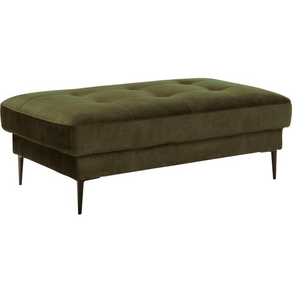 TRENDMANUFAKTUR Polsterhocker Luzi, Polsterhocker, moderner Fußhocker, passend zur Serie, extra hohe Metallfüße, 125 x 42x 72 cm