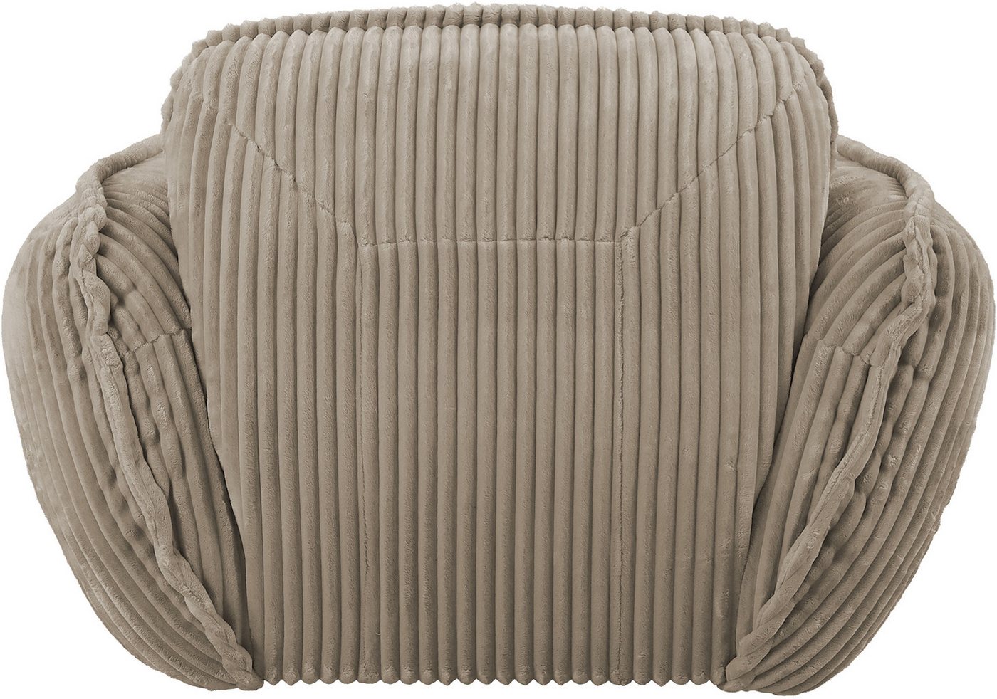 TRENDMANUFAKTUR Sessel Be Fluffy, mit Rundumbezug, moderner breiter Kedernaht, mit softem Sitzkomfort, in hochwertigem Breitcord mit weicher Haptik – Bild 5 von 5