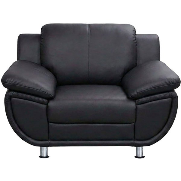TRENDMANUFAKTUR Sessel Rondo 121 cm, Big-Sessel, komfortabel, Federkern optional, Chromfüße, Big-Sessel wahlweise mit Federkern, bequem
