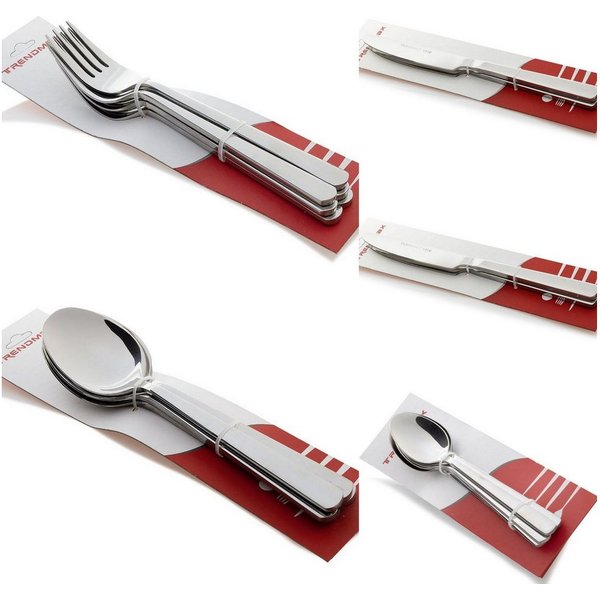 Trendmax Besteck-Set Einzeln 6'er oder 2'er / Tee- Ess- Löffel Gabel Messer Gabel (2-tlg), Edelstahl