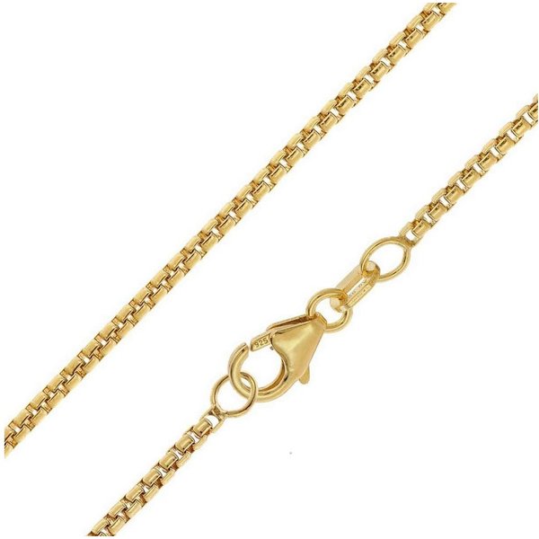 trendor Collier 28970, 925 Sterlingsilber Vergoldet Runde Veneziakette 1,5 mm
