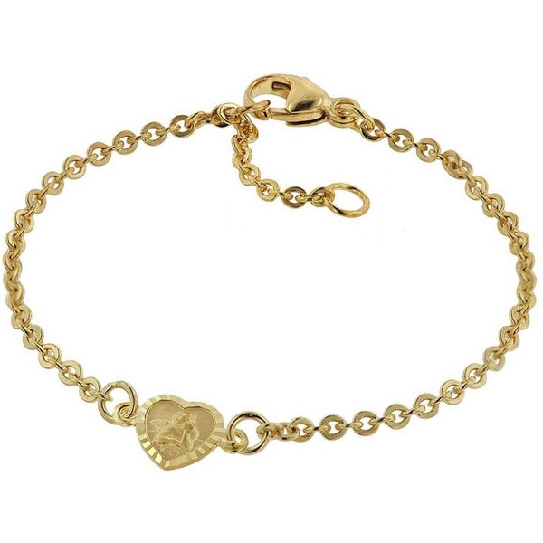 trendor Goldarmband 75091, für Babys 333 Gold/8 Kt mit Engel-Plakette 14 cm