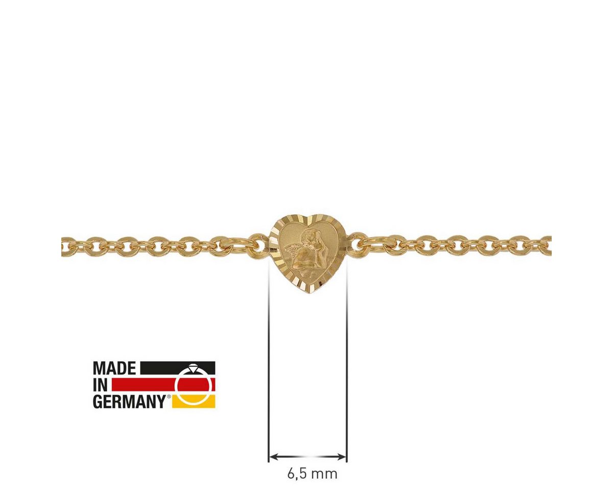 trendor Goldarmband 75091, für Babys 333 Gold/8 Kt mit Engel-Plakette 14 cm – Bild 4 von 5