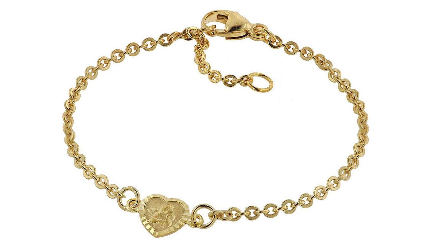 trendor Goldarmband 75091, für Babys 333 Gold/8 Kt mit Engel-Plakette 14 cm – Bild 5 von 5