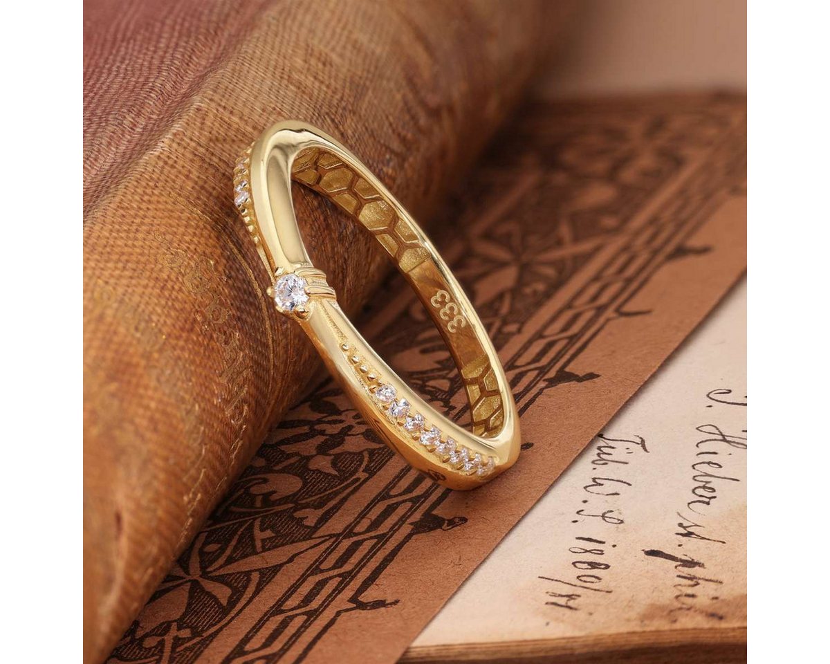 trendor Goldring 21822, Damenring Gold 333/8K mit Zirkonia – Bild 2 von 5