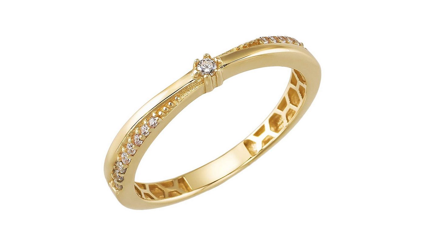 trendor Goldring 21822, Damenring Gold 333/8K mit Zirkonia – Bild 5 von 5