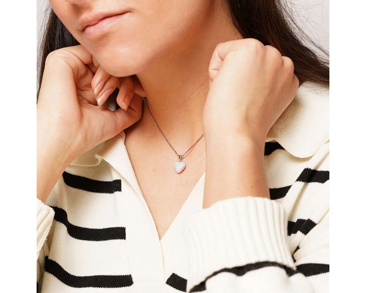 trendor Herzkette 41672, für Damen Silber 925 Collier mit Herz – Bild 5 von 5