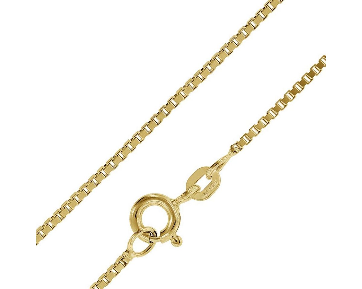 trendor Kette mit Anhänger 21192, Gold 333 mit synthetischem Saphir + vergoldete – Bild 3 von 5