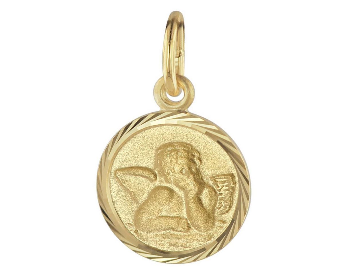 trendor Kette mit Anhänger 31184, Kinder mit Amor Engel 925 Silber Vergoldet – Bild 2 von 5