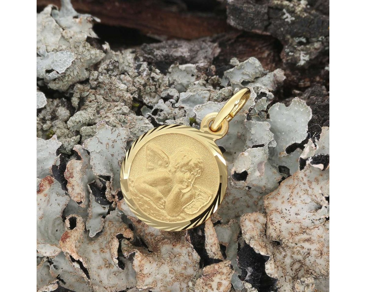 trendor Kette mit Anhänger 31184, Kinder mit Amor Engel 925 Silber Vergoldet – Bild 3 von 5