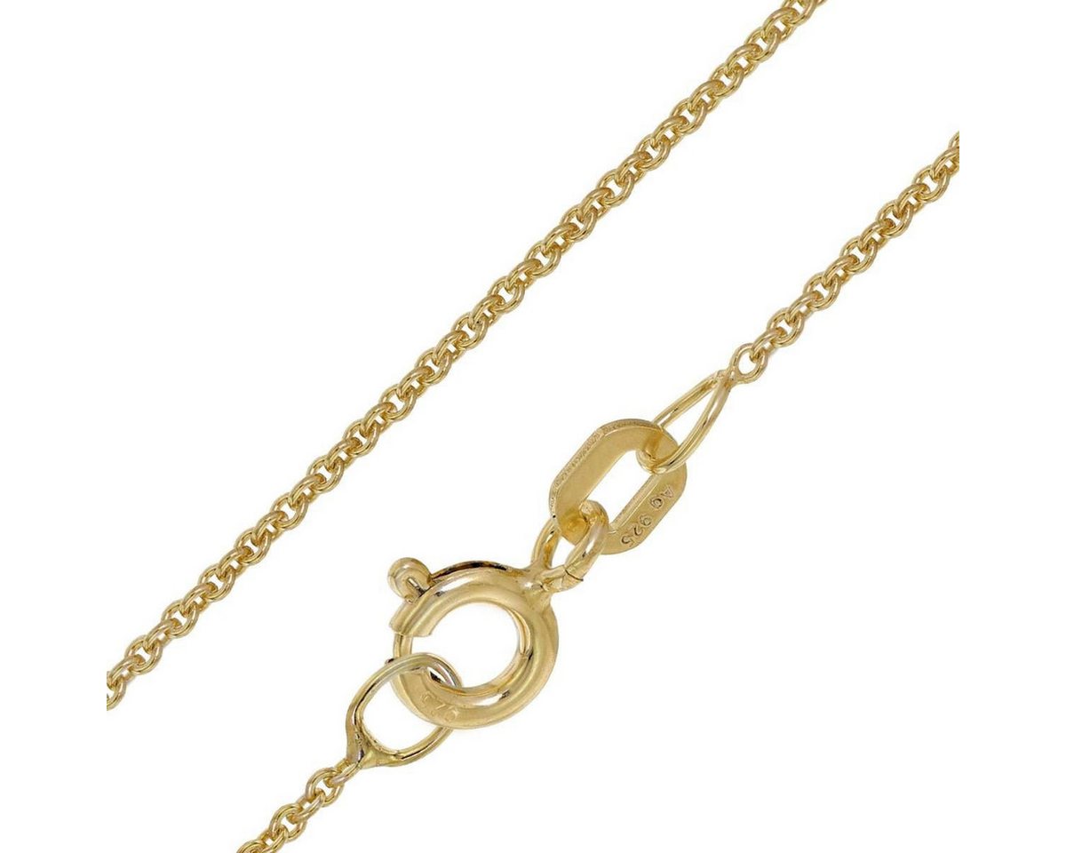 trendor Kette mit Anhänger 31184, Kinder mit Amor Engel 925 Silber Vergoldet – Bild 4 von 5
