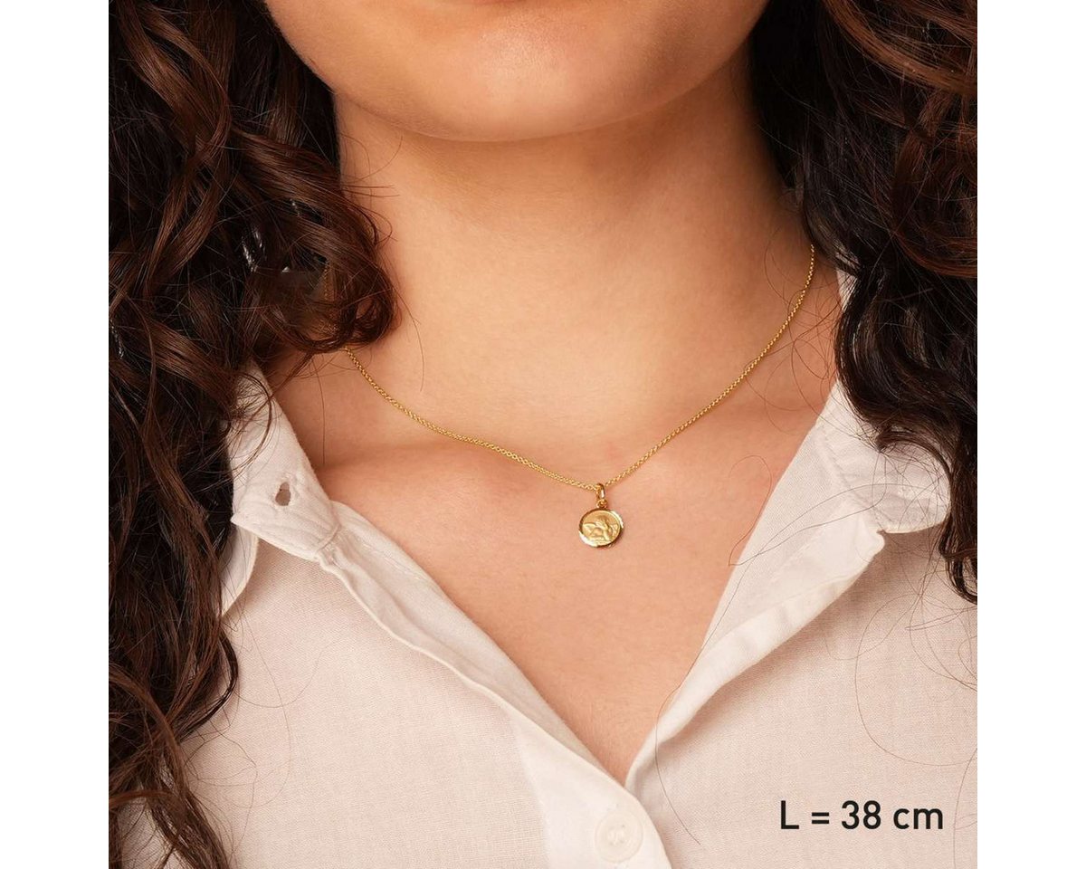 trendor Kette mit Anhänger 31184, Kinder mit Amor Engel 925 Silber Vergoldet – Bild 5 von 5