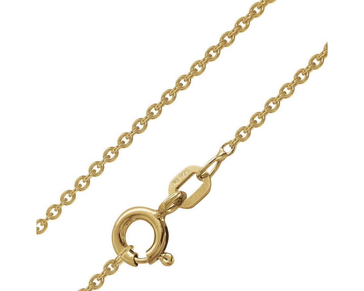 trendor Kette mit Anhänger 39455, Taufring mit Engelherz Gold 333 an goldplattierter Silberkette – Bild 4 von 5
