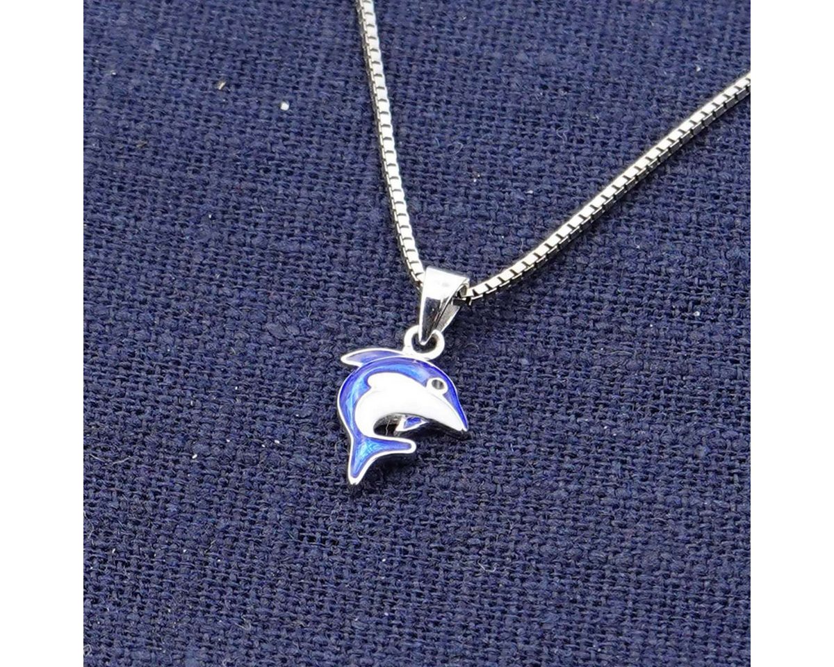 trendor Kette mit Anhänger 41678, Kinder Silber 925 Collier mit Delfin – Bild 3 von 5
