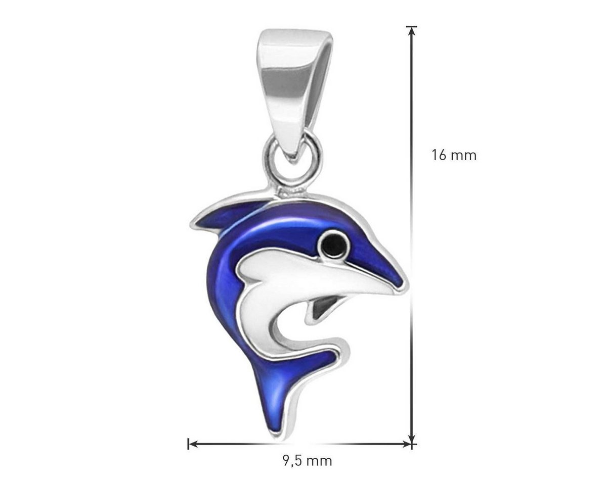 trendor Kette mit Anhänger 41678, Kinder Silber 925 Collier mit Delfin – Bild 5 von 5