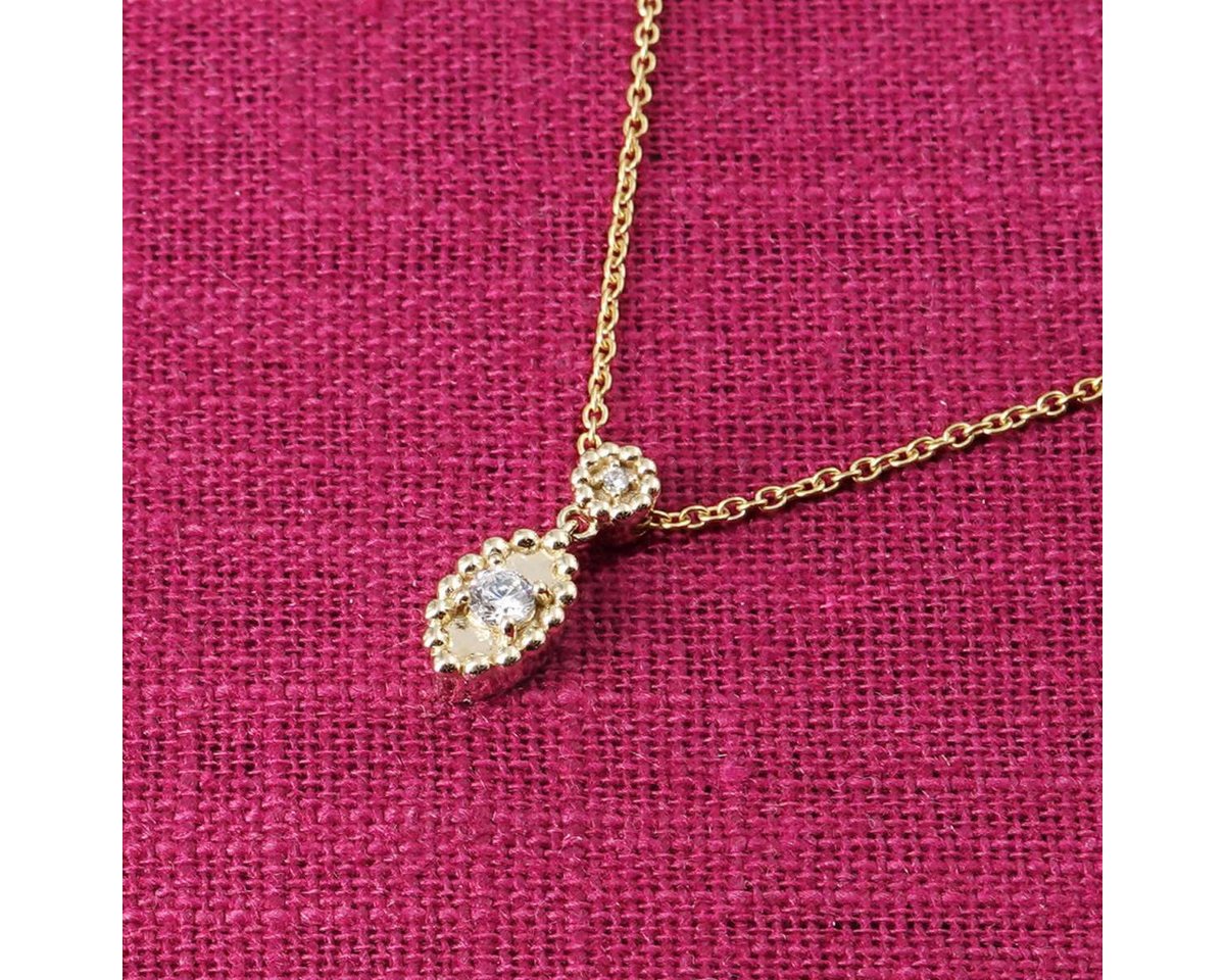 trendor Kette mit Anhänger 68145, für Damen 333 Gelbgold mit Zirkonia – Bild 3 von 5