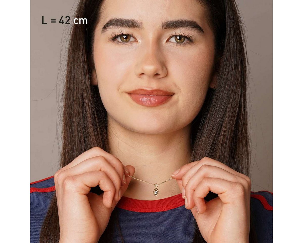 trendor Kette mit Anhänger 68145, für Damen 333 Gelbgold mit Zirkonia – Bild 4 von 5