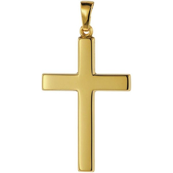 trendor Kreuzanhänger 75367, Kreuz-Anhänger 28 mm Gold 585 / 14 Karat