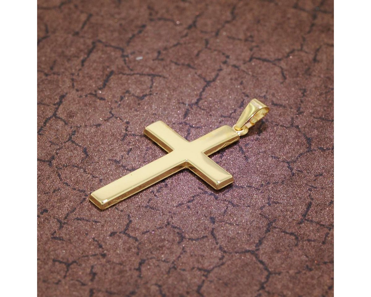 trendor Kreuzanhänger 75367, Kreuz-Anhänger 28 mm Gold 585 / 14 Karat – Bild 3 von 5