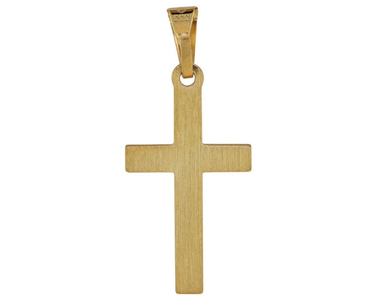 trendor Kreuzkette 08508, Kreuz für Kinder Gold 333/8 Karat 18 mm + goldplattierte Kette – Bild 2 von 5