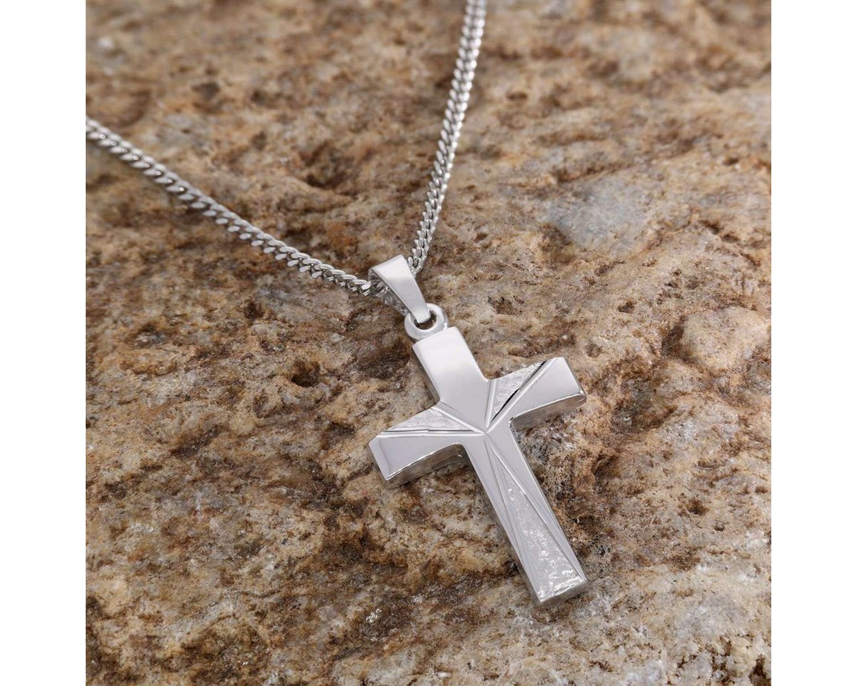 trendor Kreuzkette 21166, mit Kreuz-Anhänger 21 mm 925 Silber – Bild 5 von 5