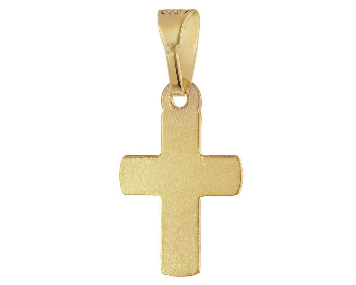 trendor Kreuzkette 28218, Kinder Kreuz-Anhänger Gold 333 / 8K An Vergoldeter Silberkette – Bild 2 von 5