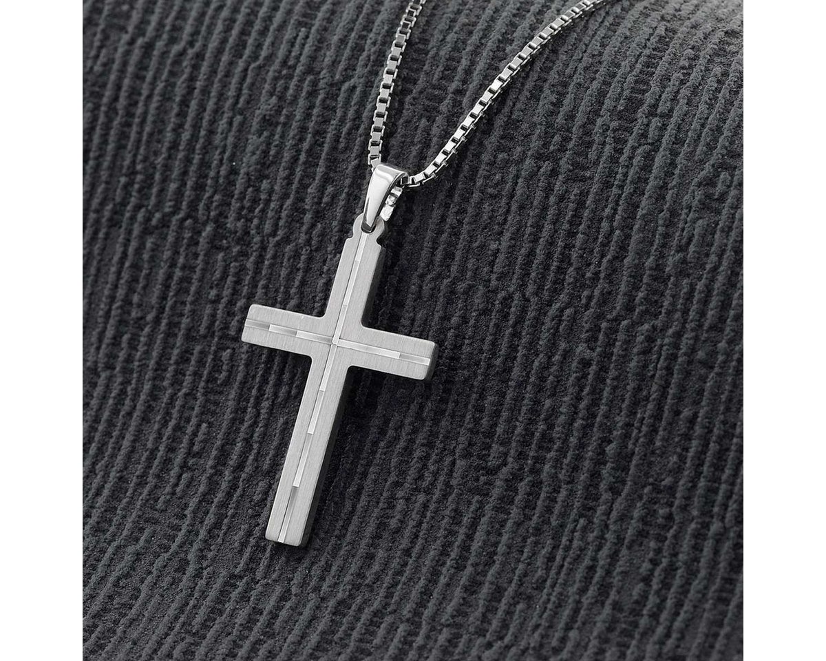 trendor Kreuzkette 63836, für Herren mit Kreuz-Anhänger 925 Silber – Bild 3 von 5