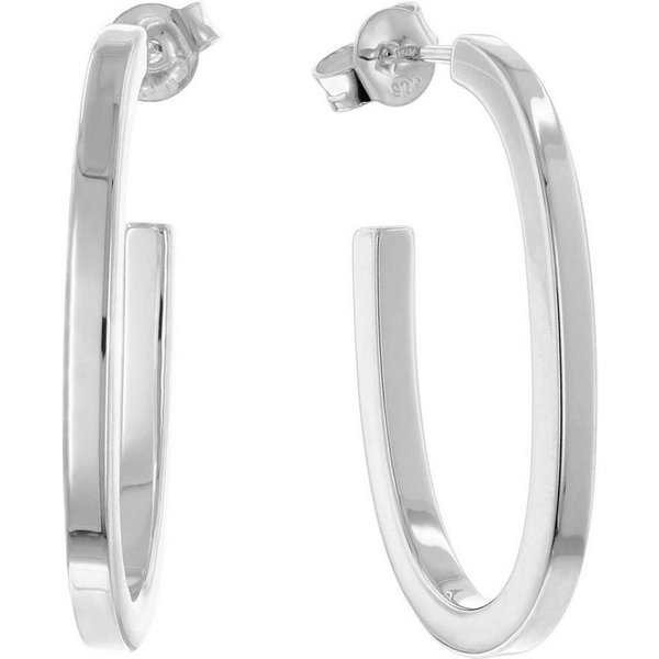 trendor Paar Creolen 68850, für Damen 925 Silber Steck 30 mm