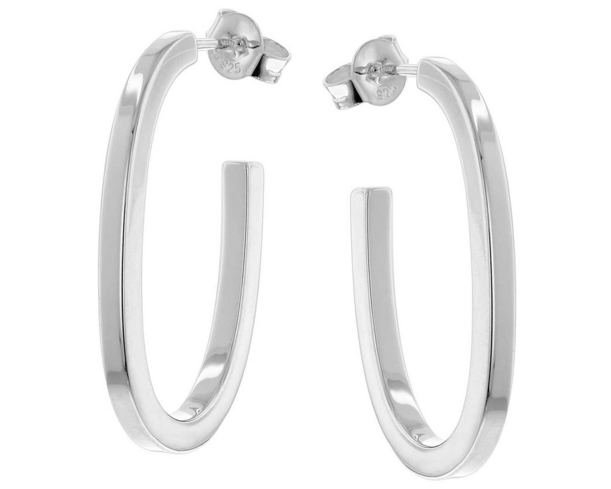 trendor Paar Creolen 68850, für Damen 925 Silber Steck 30 mm – Bild 2 von 5