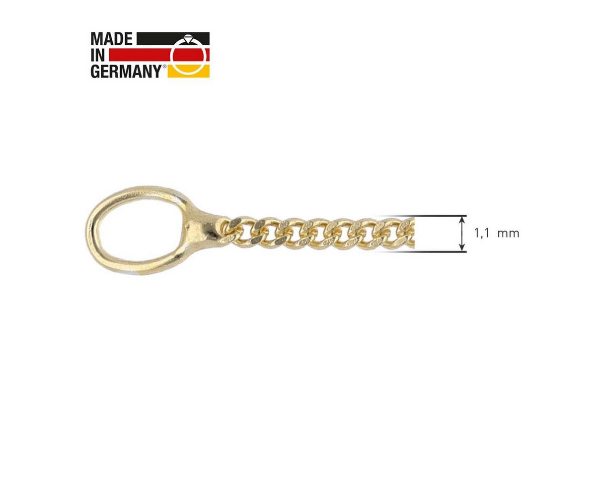 trendor Panzerkette 15682, Feine 925 Silber Vergoldet Kette 1,1 mm – Bild 5 von 5