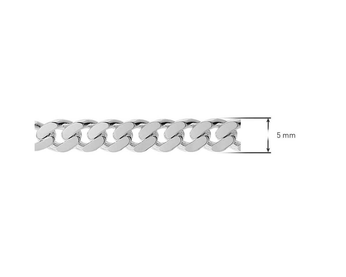 trendor Panzerkette 75141, für Herren Silber 925 Panzer 5,3 mm breit – Bild 5 von 5