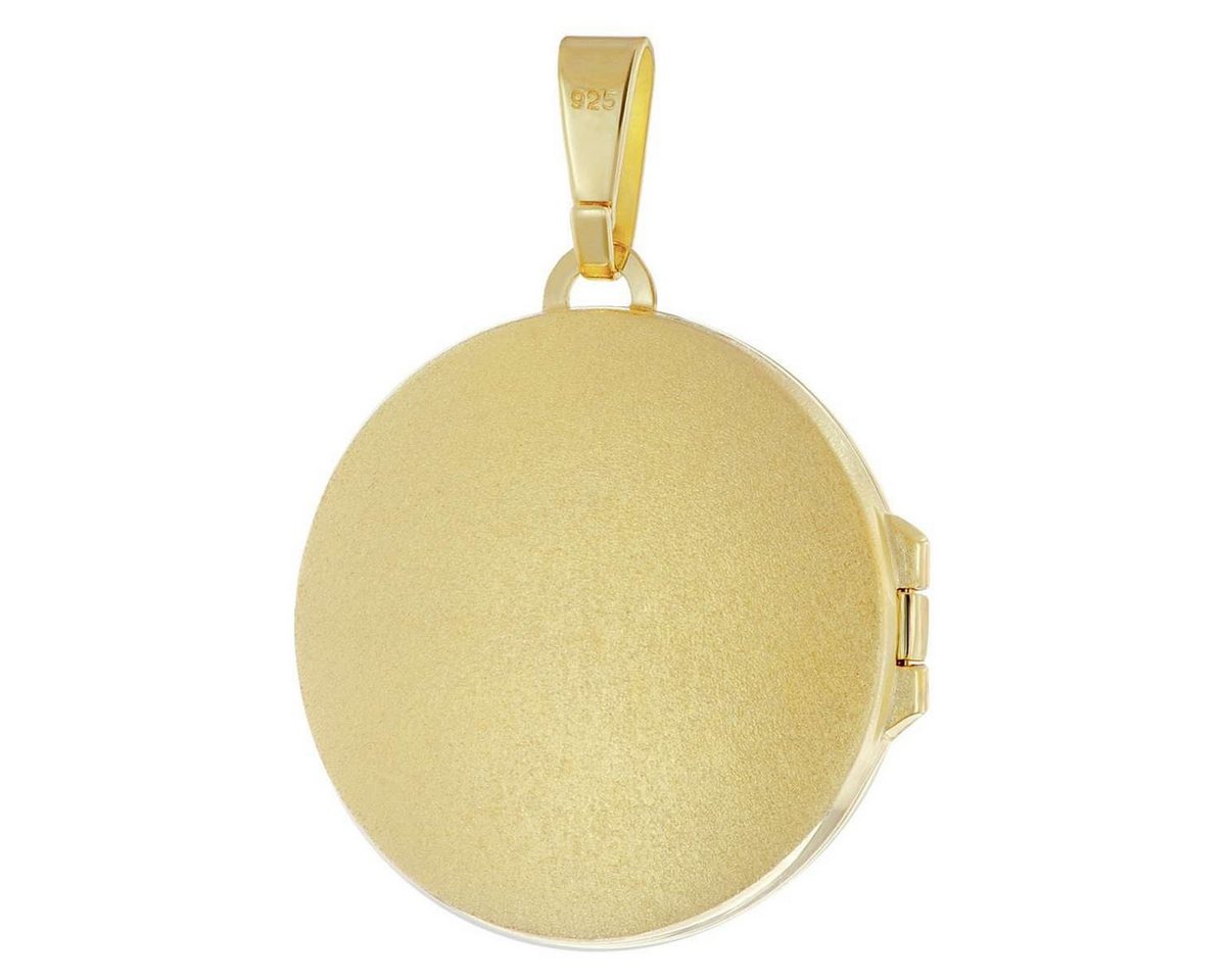 trendor Runder Anhänger 21993, für Damen Medaillon Silber 925 Vergoldet ⌀ 22 mm – Bild 2 von 5