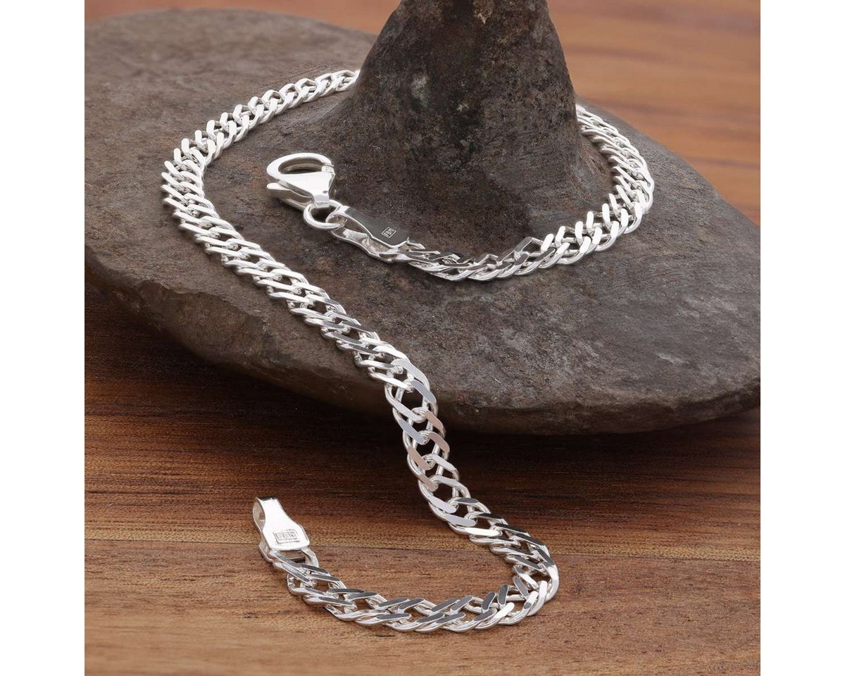 trendor Silberarmband 21040, für Damen und Herren 925 Silber Zwillingspanzer 3,9 mm – Bild 3 von 5