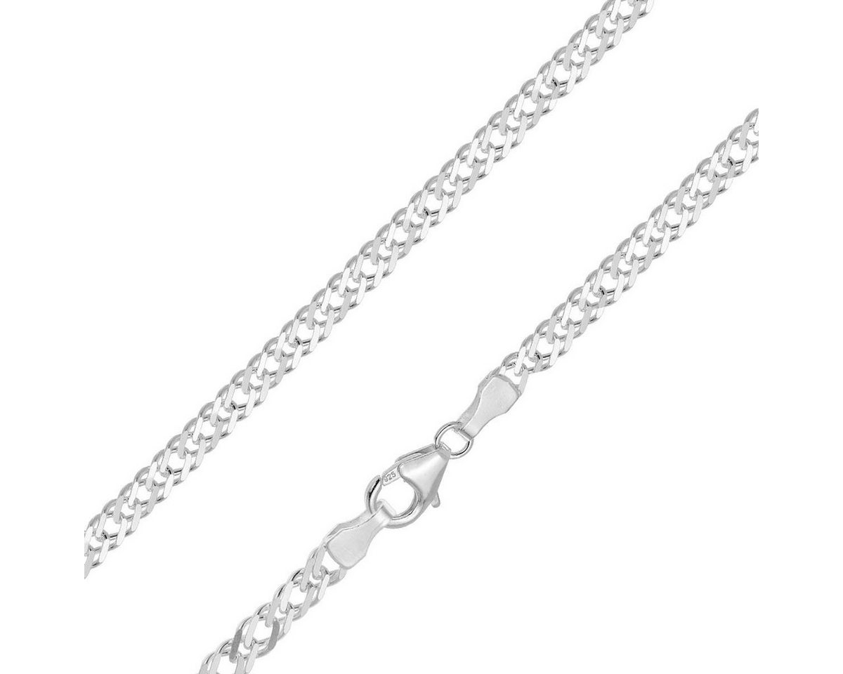 trendor Silberarmband 21040, für Damen und Herren 925 Silber Zwillingspanzer 3,9 mm – Bild 4 von 5