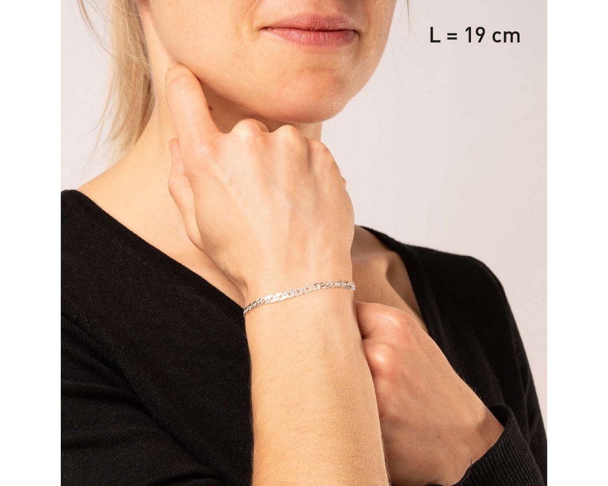 trendor Silberarmband 21040, für Damen und Herren 925 Silber Zwillingspanzer 3,9 mm – Bild 5 von 5