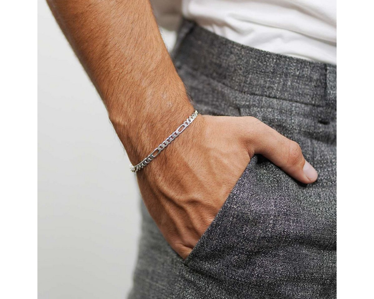 trendor Silberarmband 41994, Figaro Silber 925 Herren Breite 4,3 mm – Bild 4 von 5