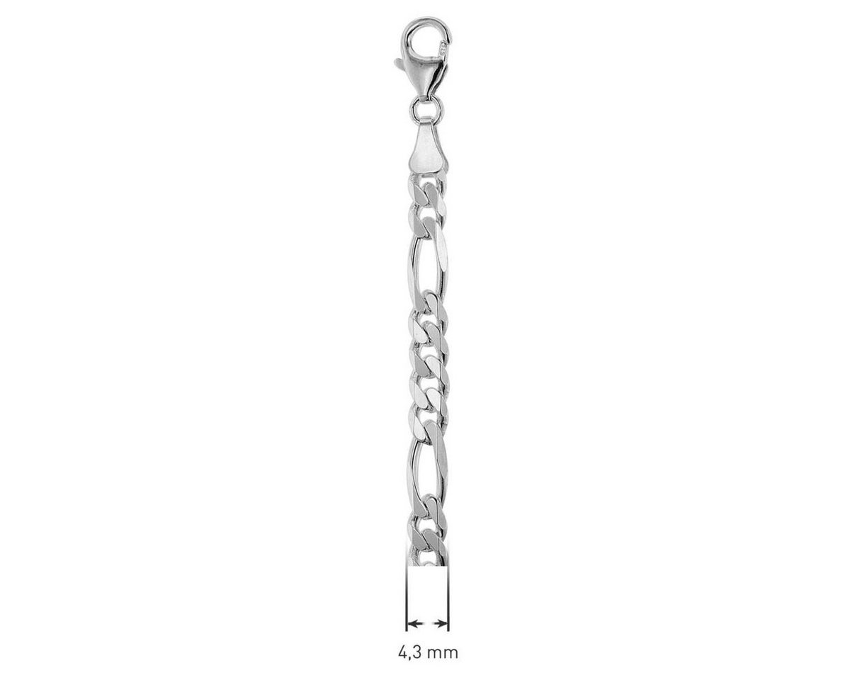 trendor Silberarmband 41994, Figaro Silber 925 Herren Breite 4,3 mm – Bild 5 von 5