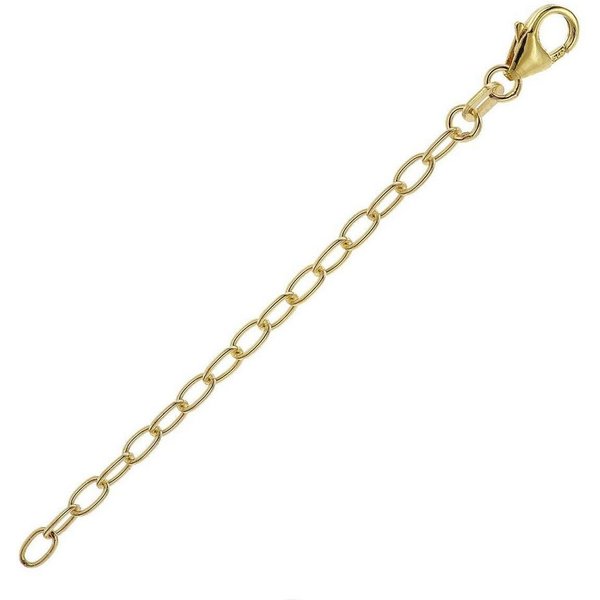 trendor Silberkette 21667, Verlängerungskette 925 Silber Vergoldet Weitanker 7 cm