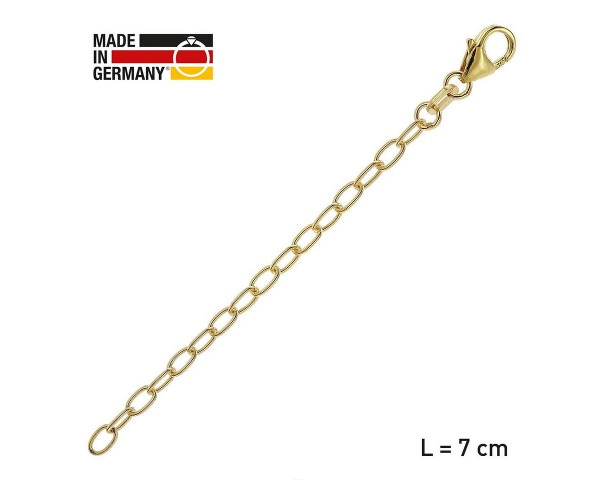 trendor Silberkette 21667, Verlängerungskette 925 Silber Vergoldet Weitanker 7 cm – Bild 4 von 5