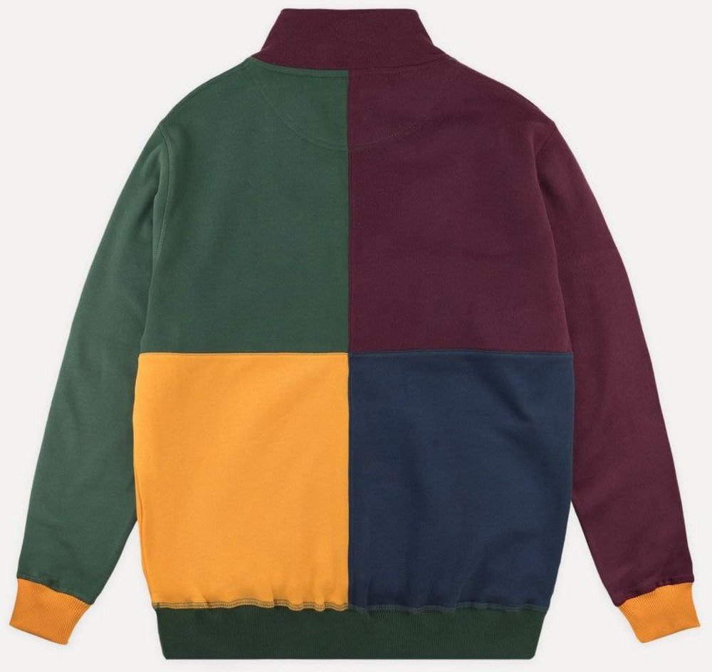 Trendsplant Rundhalspullover Color Block Half Zip Sweater "Harlequin" – Bild 5 von 5