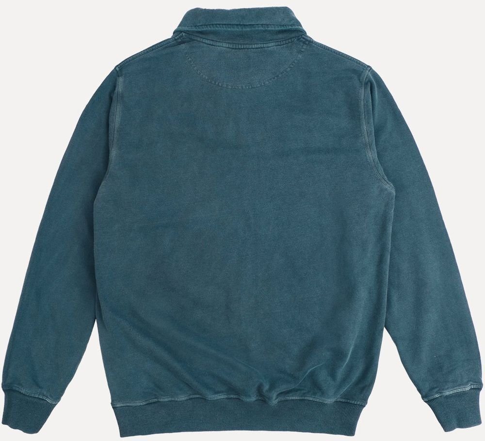Trendsplant Rundhalspullover Sauce Pigment Dyed Half Zip Sweater Elm Green – Bild 3 von 5