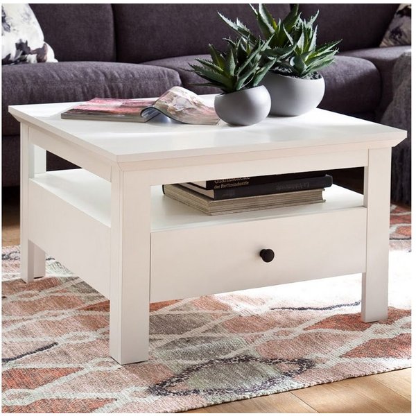 trendteam Couchtisch Baxter, Wohnzimmertisch Loungetisch Beistelltisch Sofatisch Weiß 70x45x70 cm