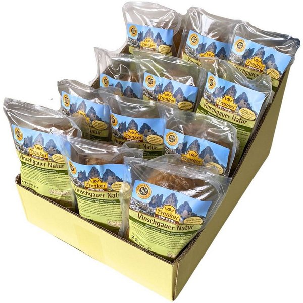 Trenker Brot Vinschgauer Natur, Roggenmisch-Fladenbrötchen zum Fertigbacken 12x300g, 12 x 300 g, 12 x 300 g