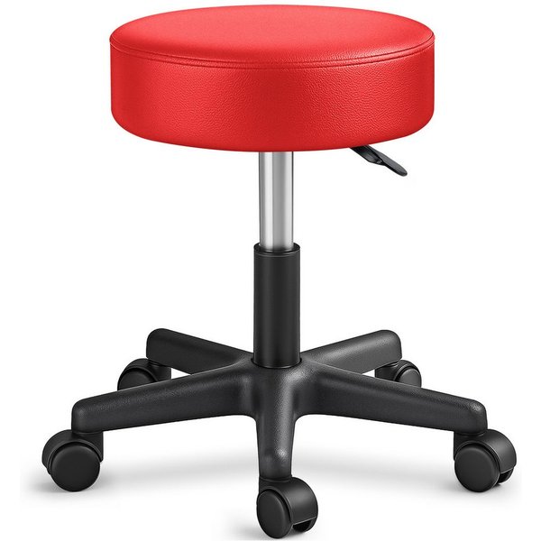 TRESKO Drehhocker Rollhocker höhenverstellbar, 10 cm Dicke Polsterung, Arbeitshocker Hocker 360° drehbar