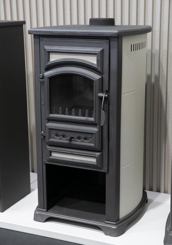 TRGO Kaminofen Forte mit Herdplatte, creme, 5,40 kW – Bild 5 von 5