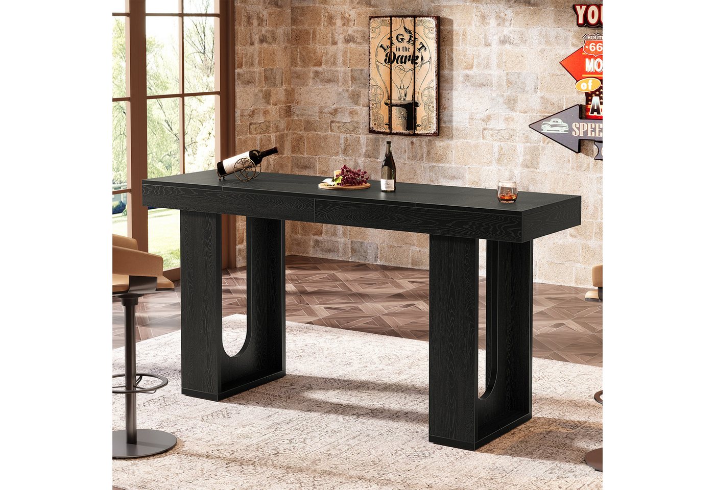 Tribesigns Bartisch Extralanger Bartisch 180 cm, Küchentisch, rechteckiger Stehtisch – Bild 3 von 5