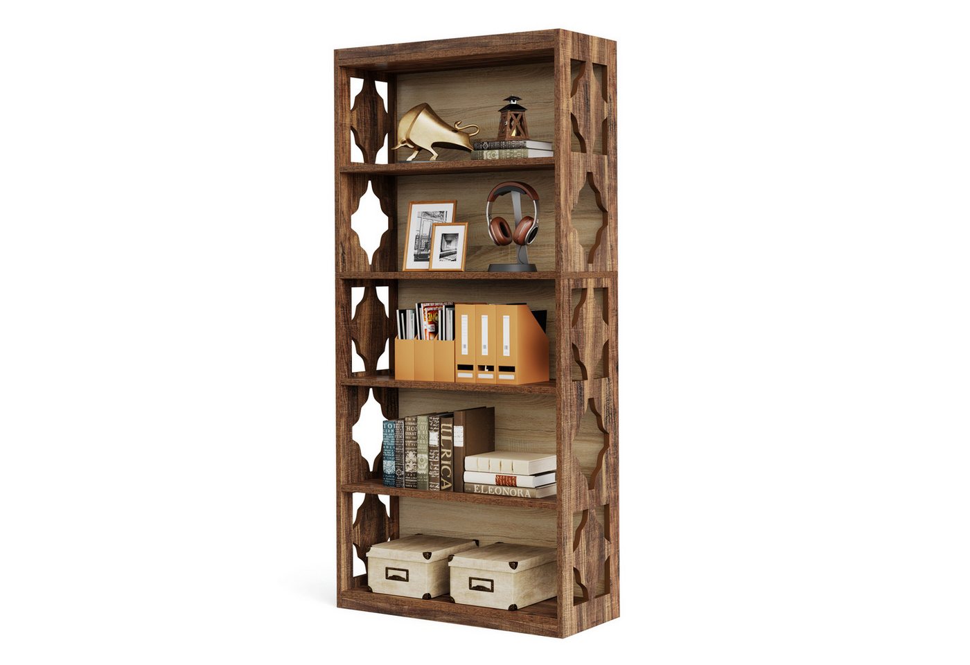 Tribesigns Bücherregal mit 6 Ebenen, 178cm freistehende Standregal, offenes Ausstellungsregal, offenes Büroregal, Holzausstellungsregal für Wohnzimmer, Schlafzi – Bild 2 von 5