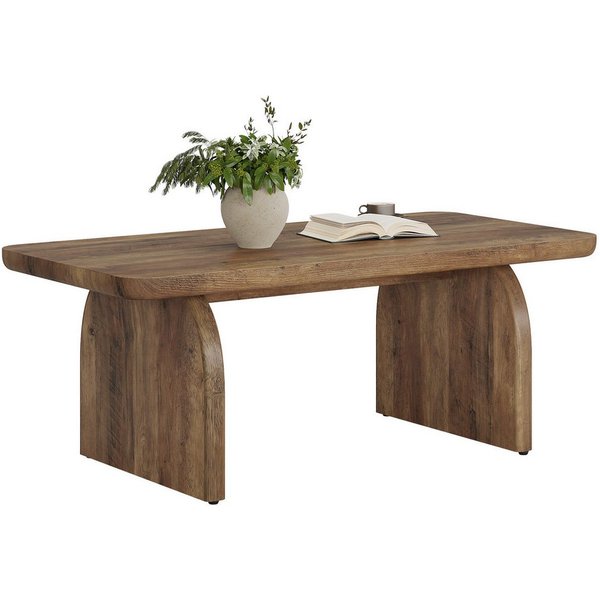 Tribesigns Couchtisch 120 cm Holz, rechteckig, Bauernhaus-Akzent-Mitteltisch wohnzimmertisch