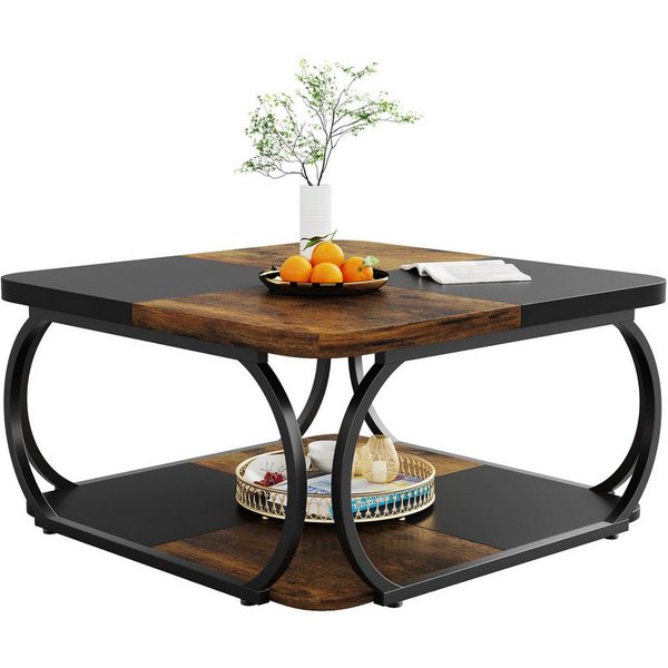 Tribesigns Couchtisch Wohnzimmertisch Quadratisch, 100 x 100 x 50 cm